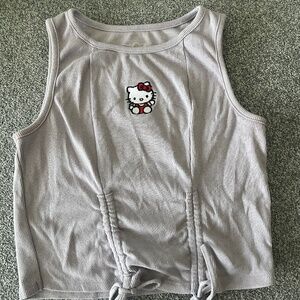 Hello Kitty embroidered lilac tank top